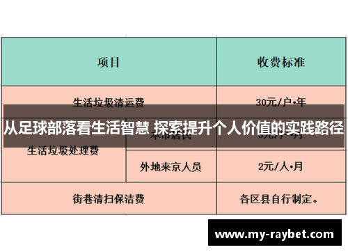 从足球部落看生活智慧 探索提升个人价值的实践路径